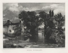 (después de) John Constable mezzotinta "Arroyo del molino"