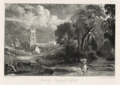 Antique (after) John Constable mezzotint "Stoke by Nayland, Suffolk"