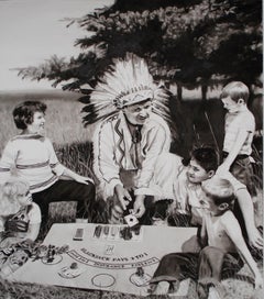 "The House Always Wins" Black and white figurative painting