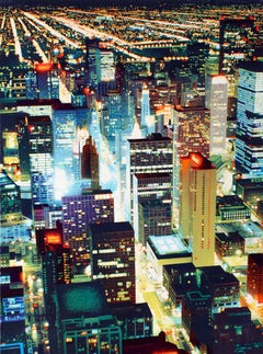 Chicago, lithographie de paysage urbain photoréaliste de David Maes Gallegos