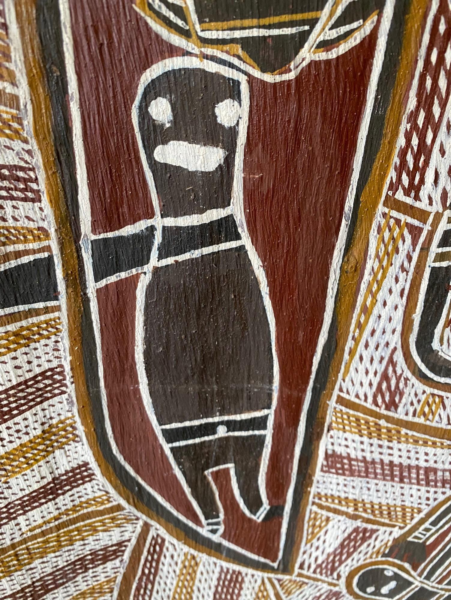 David Malangi Daymirringu Australische indigene Aborigine-Kunst Rindenmalerei im Angebot 9