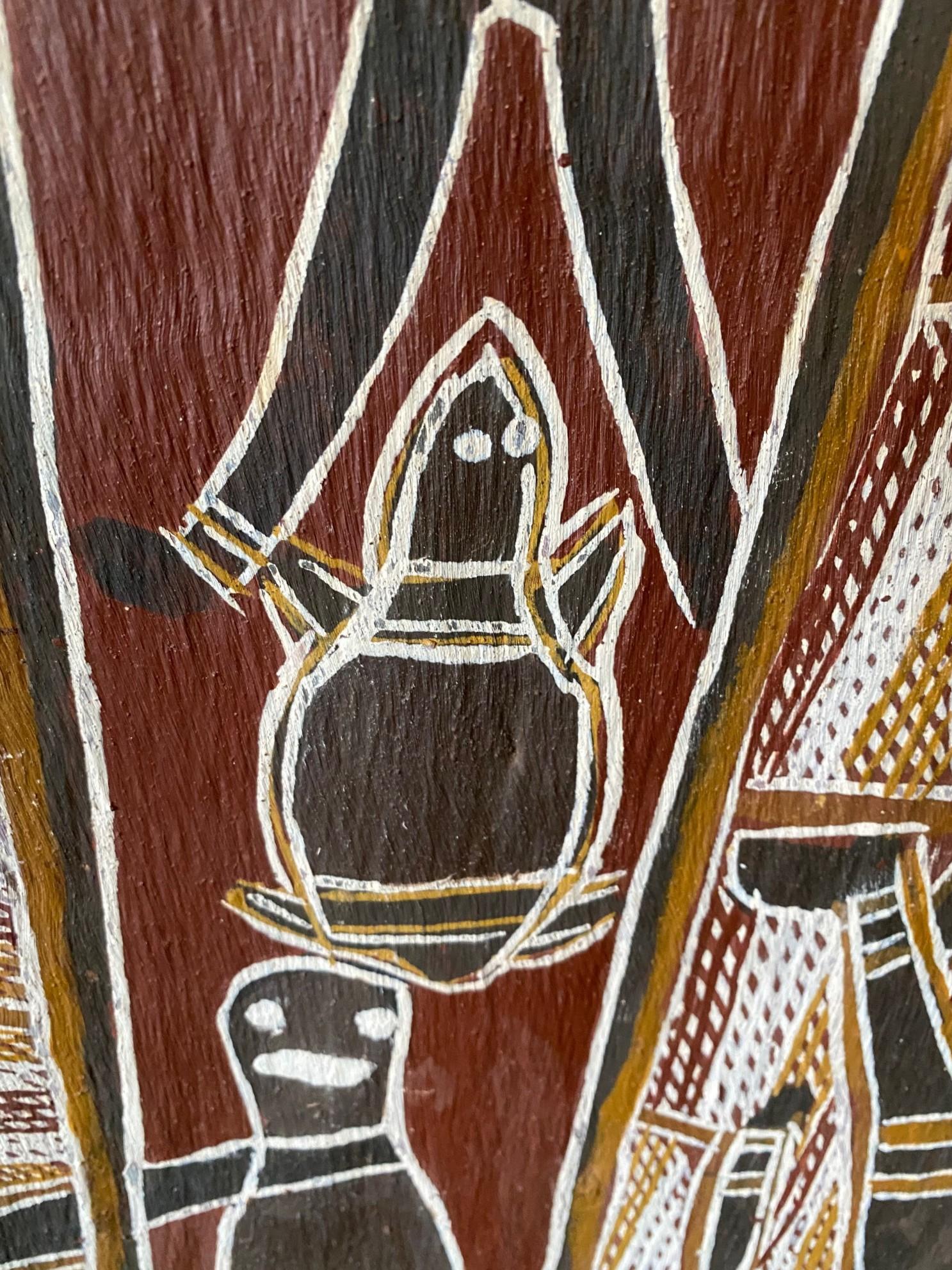 David Malangi Daymirringu Australische indigene Aborigine-Kunst Rindenmalerei im Angebot 10
