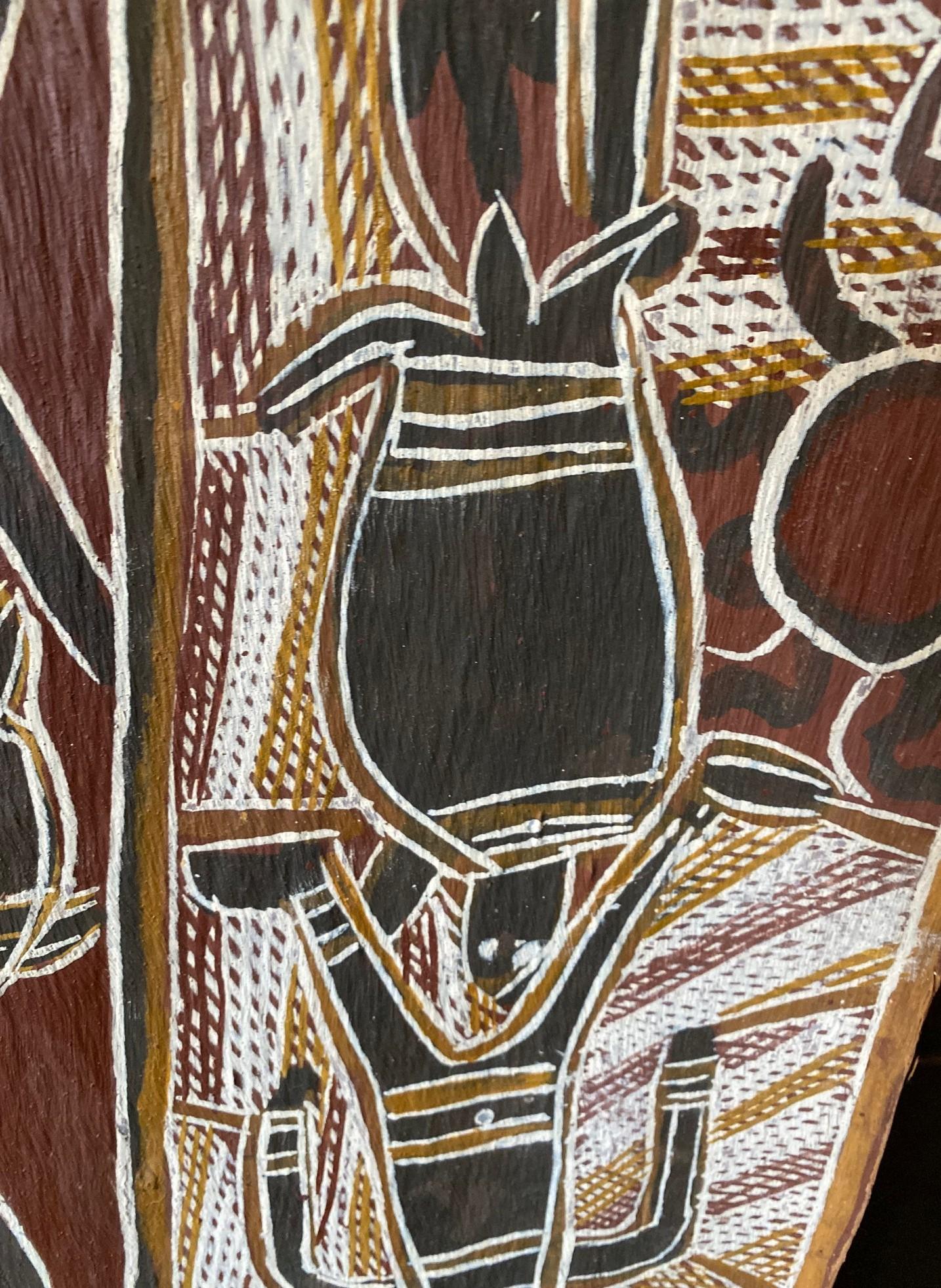 David Malangi Daymirringu Australische indigene Aborigine-Kunst Rindenmalerei im Angebot 11