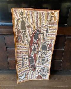 David Malangi Daymirringu Australian Indigenous Aboriginal Art Bark Painting