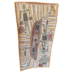 David Malangi Daymirringu Australische indigene Aborigine-Kunst Rindenmalerei