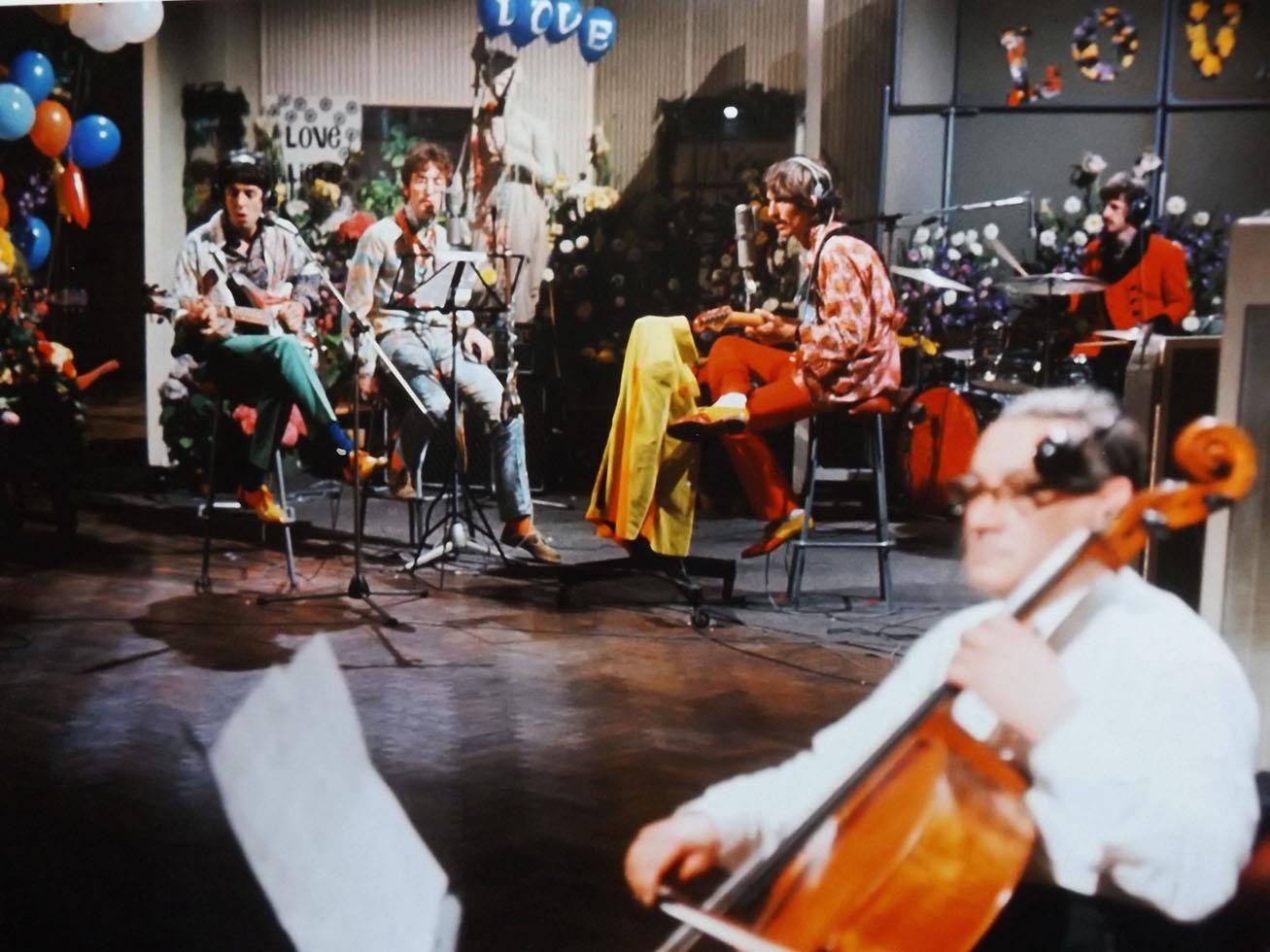 David Mangus Portrait Photograph - The Beatles and Cello Player, London, 1967