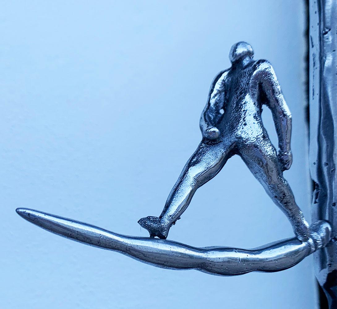 David Marshall Abstrakte moderne Skulptur für den Außenbereich „Lookout“ aus figurativem Aluminium im Angebot 3