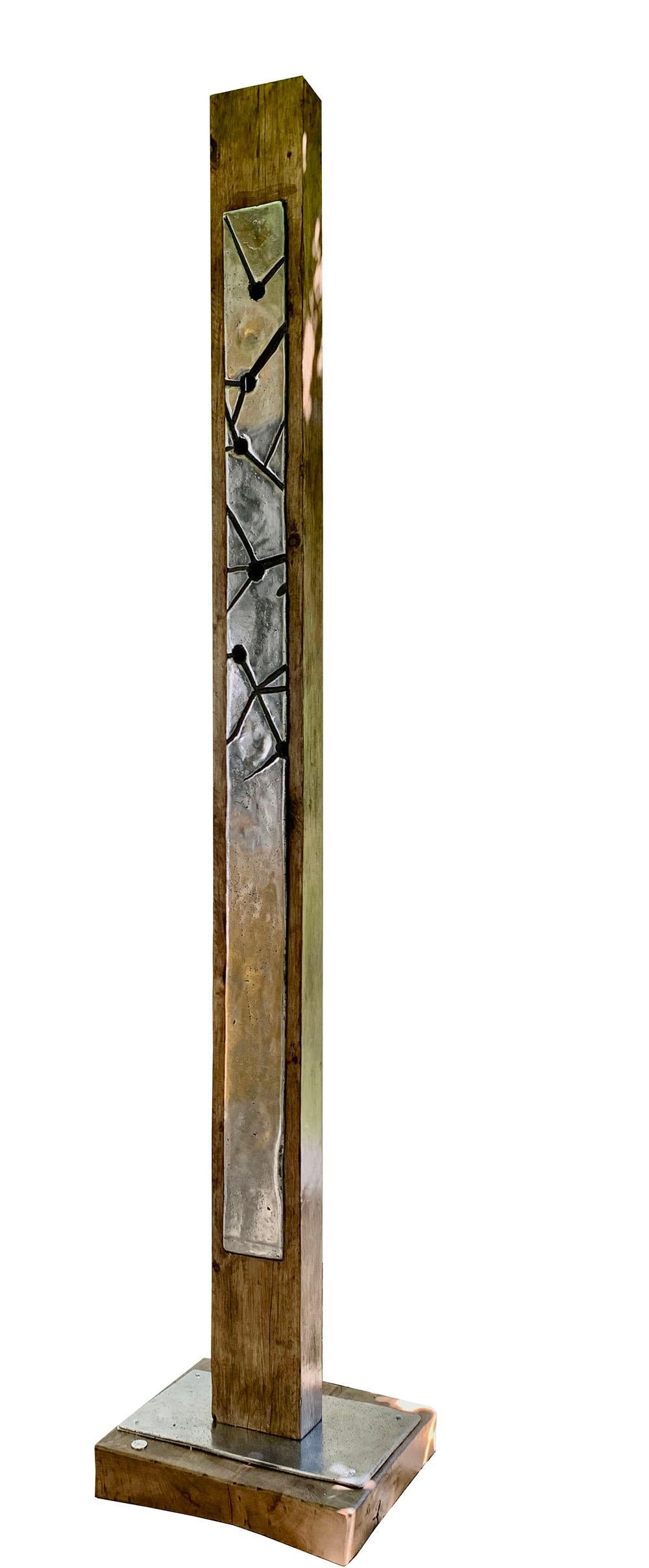  Abstrakte Magdala-Gartenskulptur aus Kunstholz, Aluminium und Silber fr den Auenbereich (Moderne), Sculpture, von David Marshall