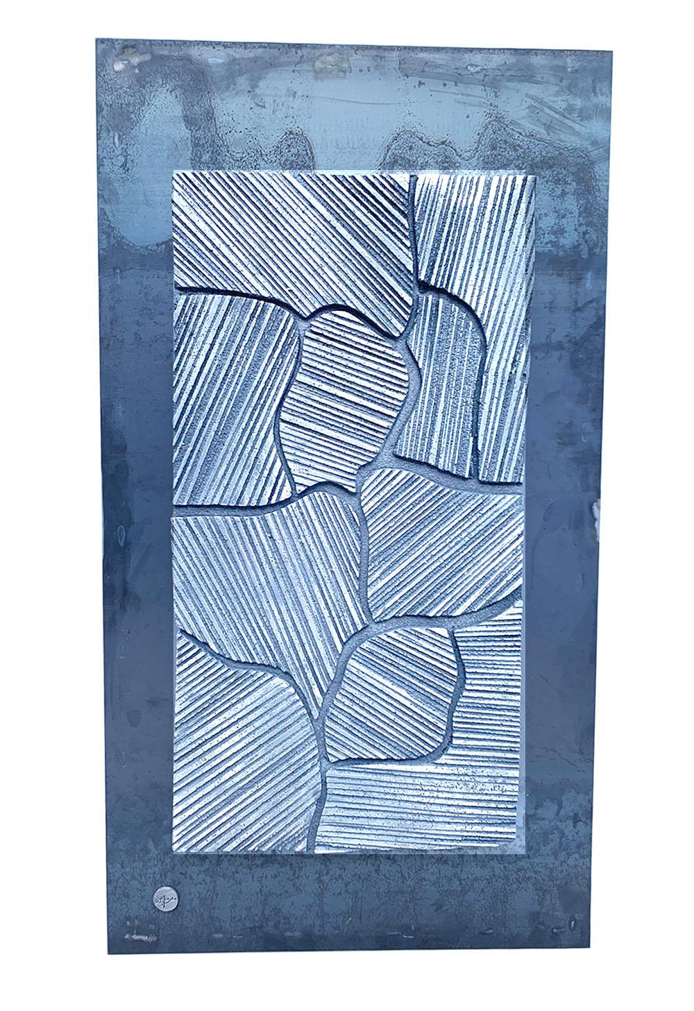David Marshall: Moderne abstrakte Wandskulptur aus Aluminium und Stahl für den Außenbereich im Angebot 7