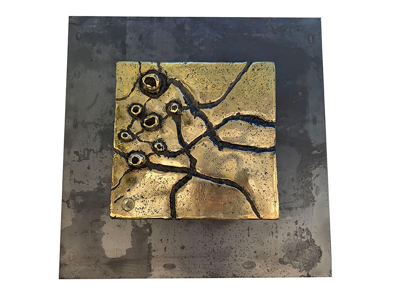 Sculpture Abstract Outdoor Mural Steel Brass 