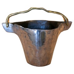 David Marshall, 1980s 2-Tone Gilt Bronze Designer Champagne Holder