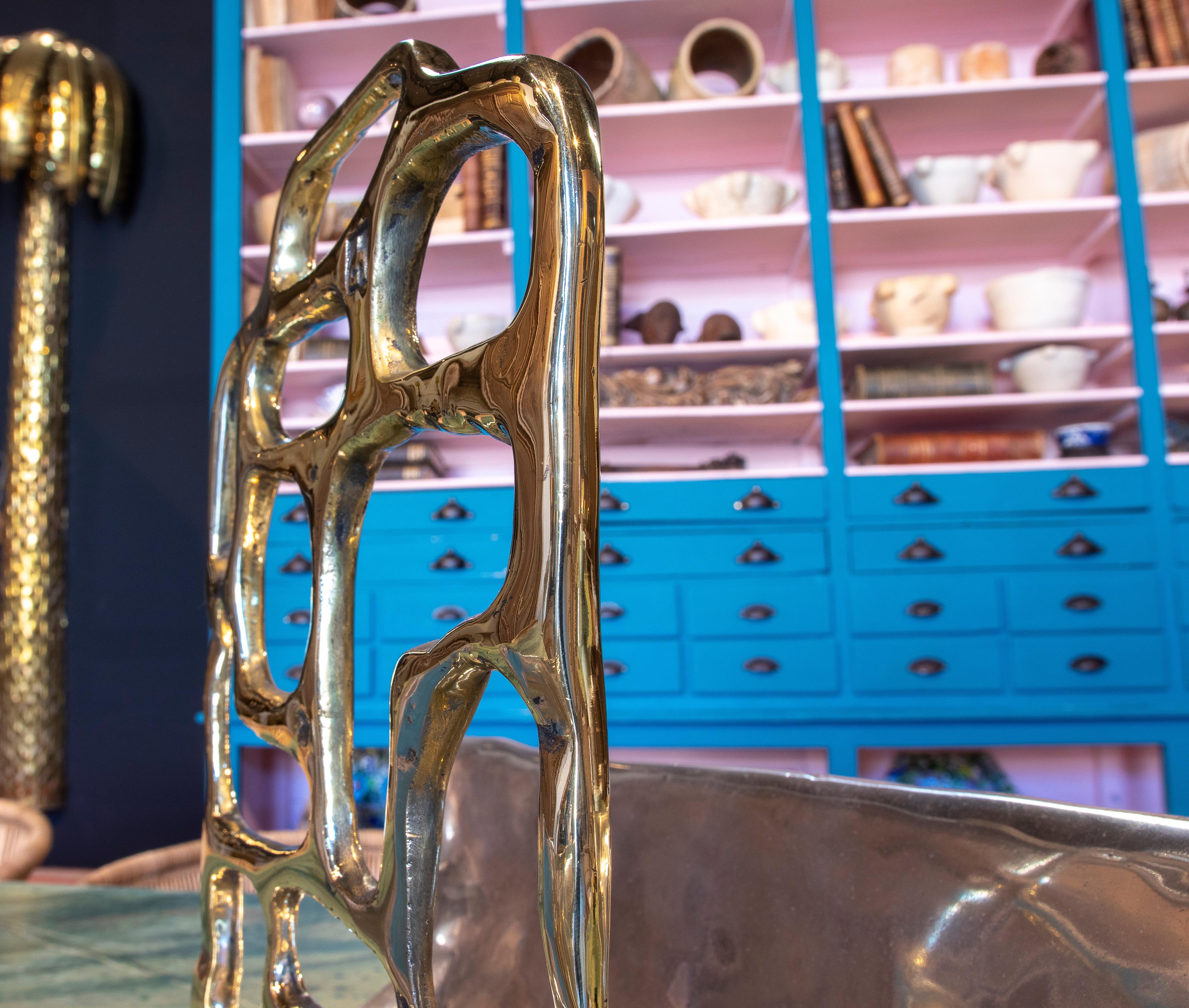 David Marshall, portariviste di design a due toni in bronzo dorato degli anni '80 in vendita 7