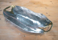 David Marshall, 1980s 2-Tone Gilt Bronze Designer Tray