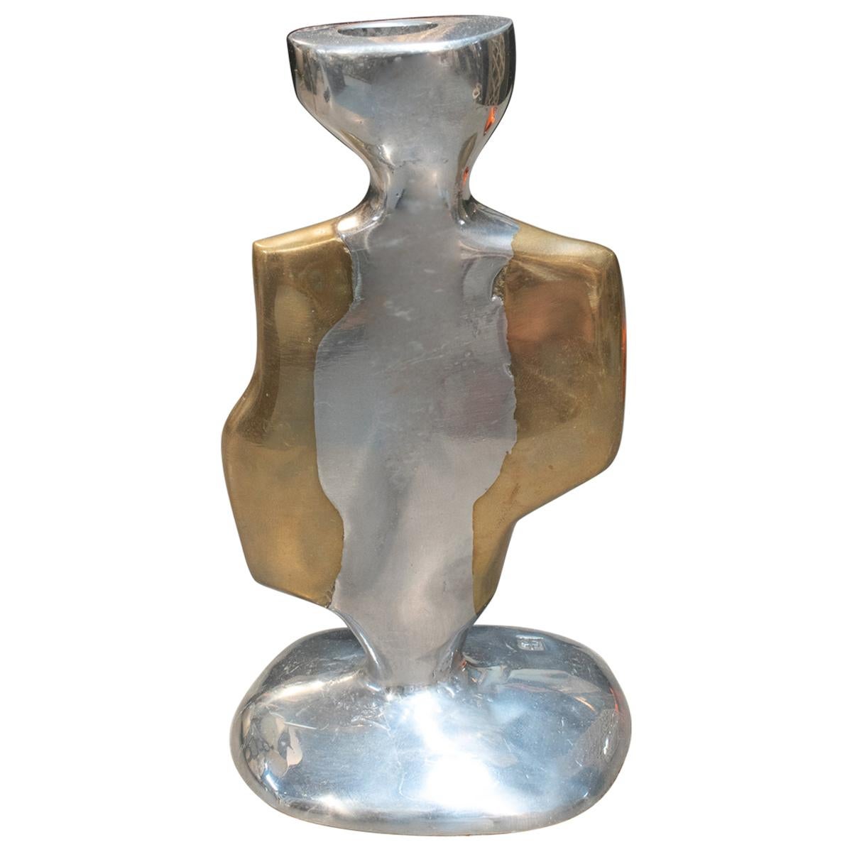 David Marshall, 1990s Bronze Candleholder