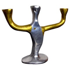 Vintage David Marshall 3-Arm Brutalist Candlestick, Spain, 1970