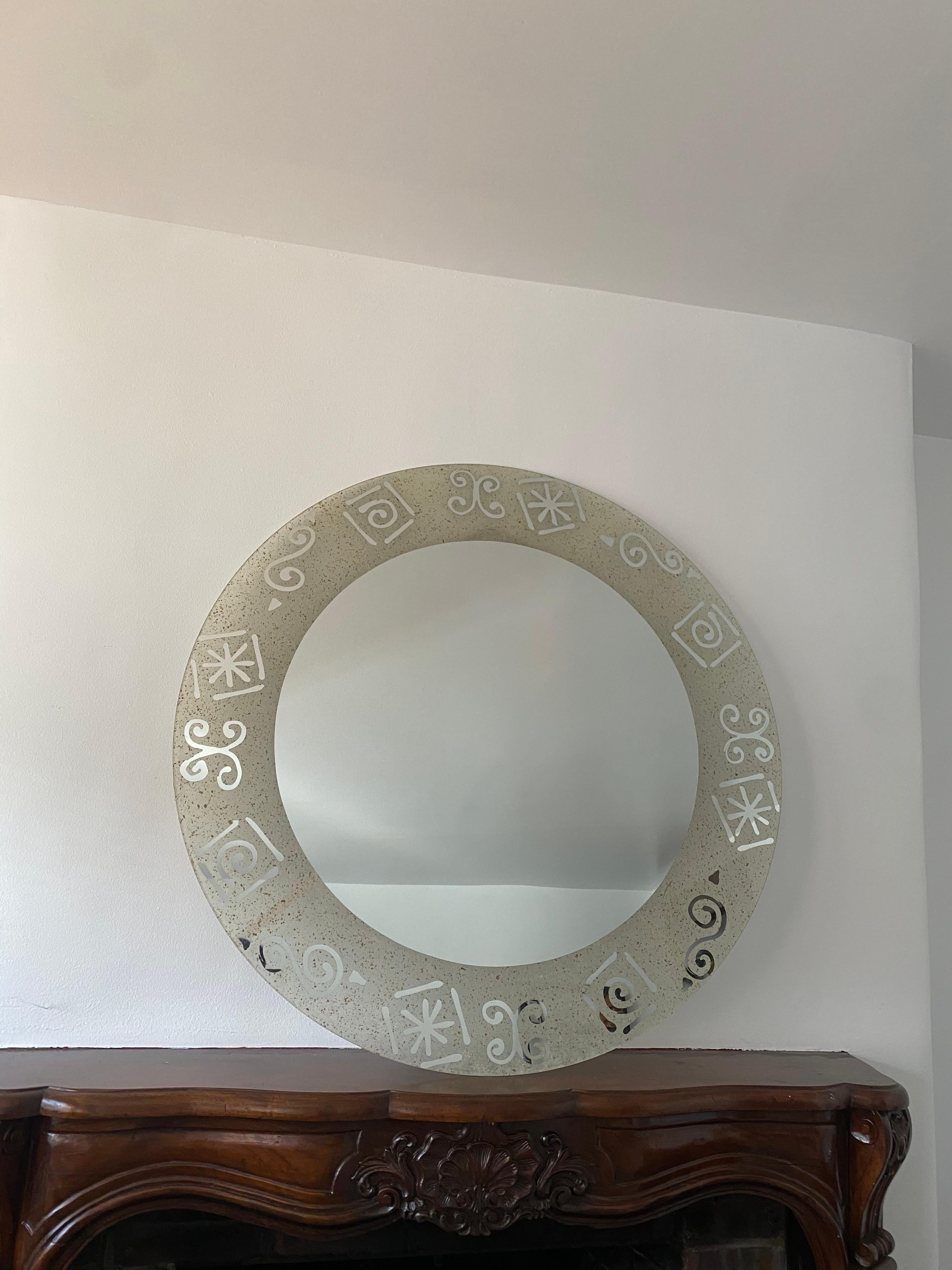 American David Marshall Abstract Mirror For Sale