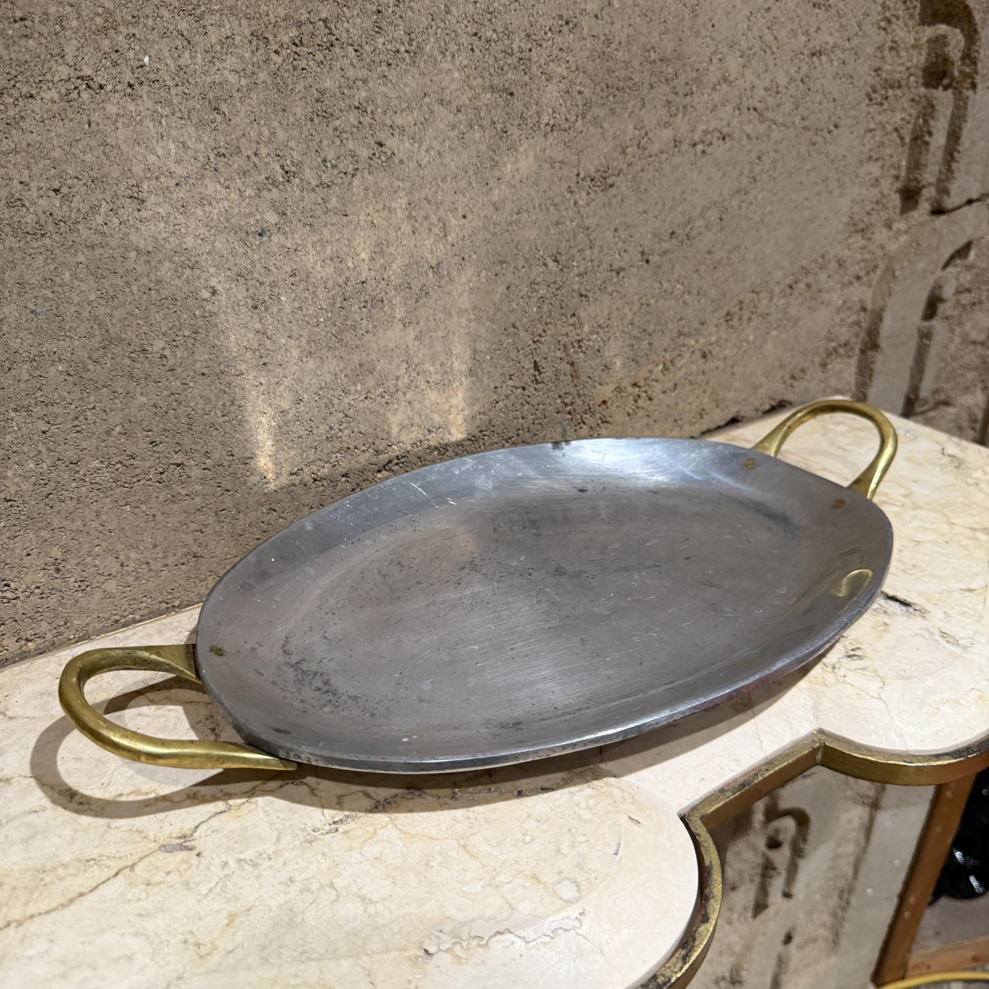 Mid-Century Modern David Marshall Aluminum Brass Serving Platter Mid Century Modern For Sale