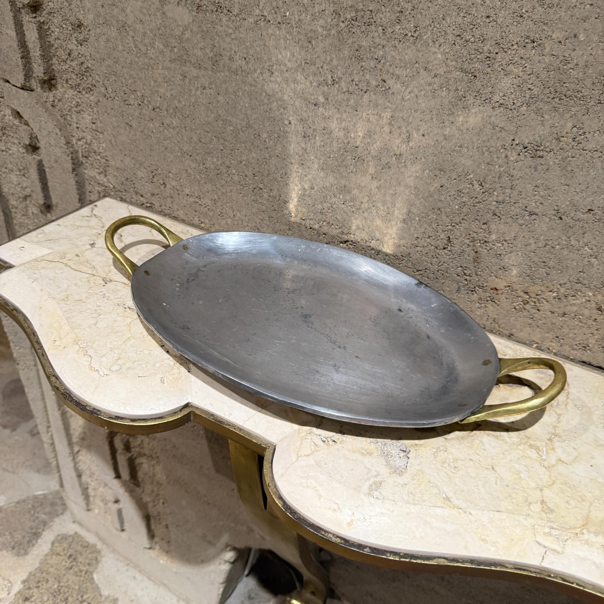 American David Marshall Aluminum Brass Serving Platter Mid Century Modern For Sale