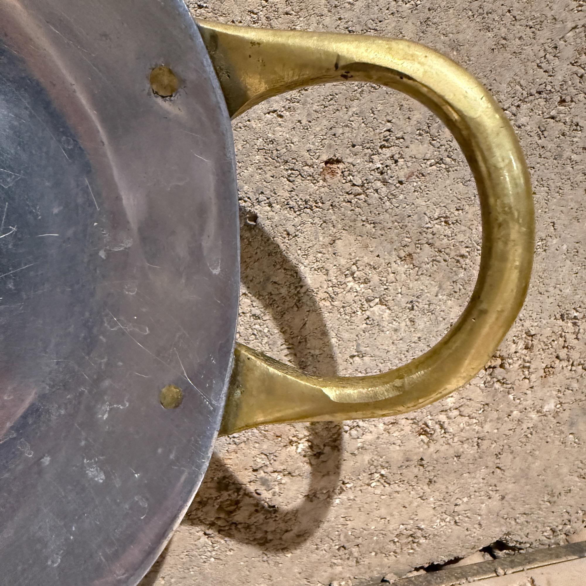 Late 20th Century David Marshall Aluminum Brass Serving Platter Mid Century Modern For Sale