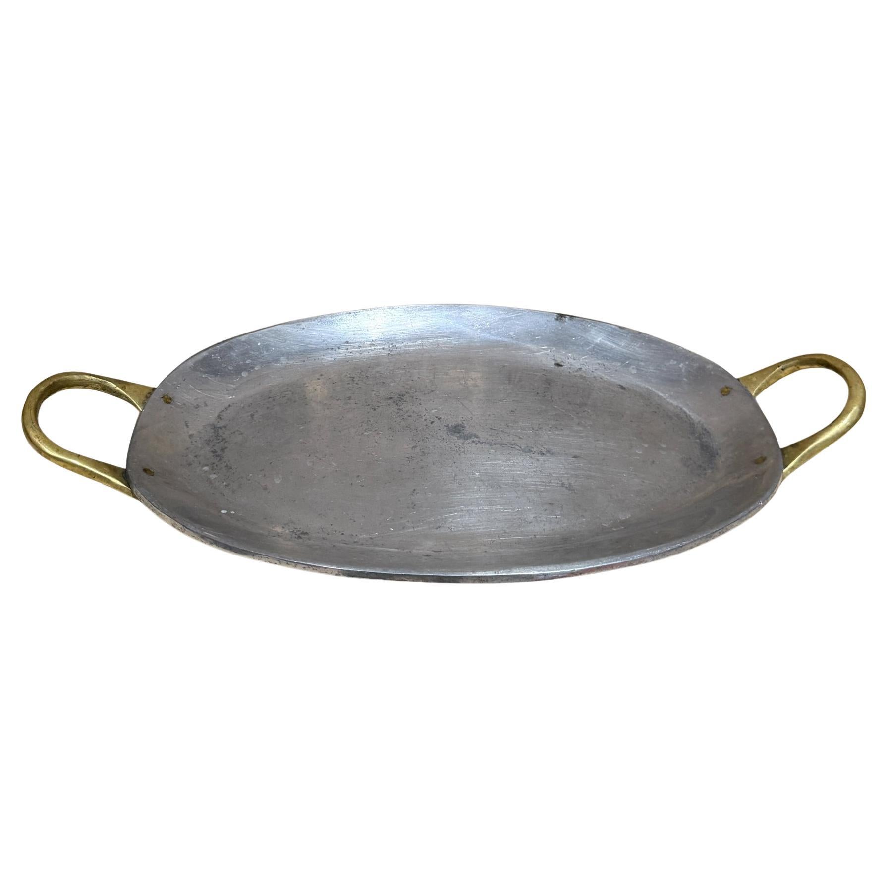 David Marshall Aluminum Brass Serving Platter Mid Century Modern For Sale