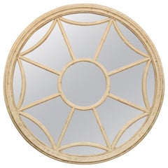 Miroir mural rond en bois architectural moderne de David Marshall