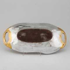 David Marshall Brass and aluminum very large dish