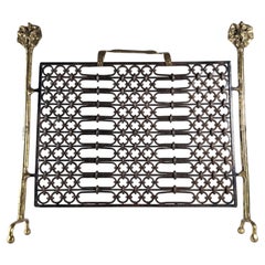 David Marshall, Bronze and Wrought Iron Fireplace Screen, 1970s