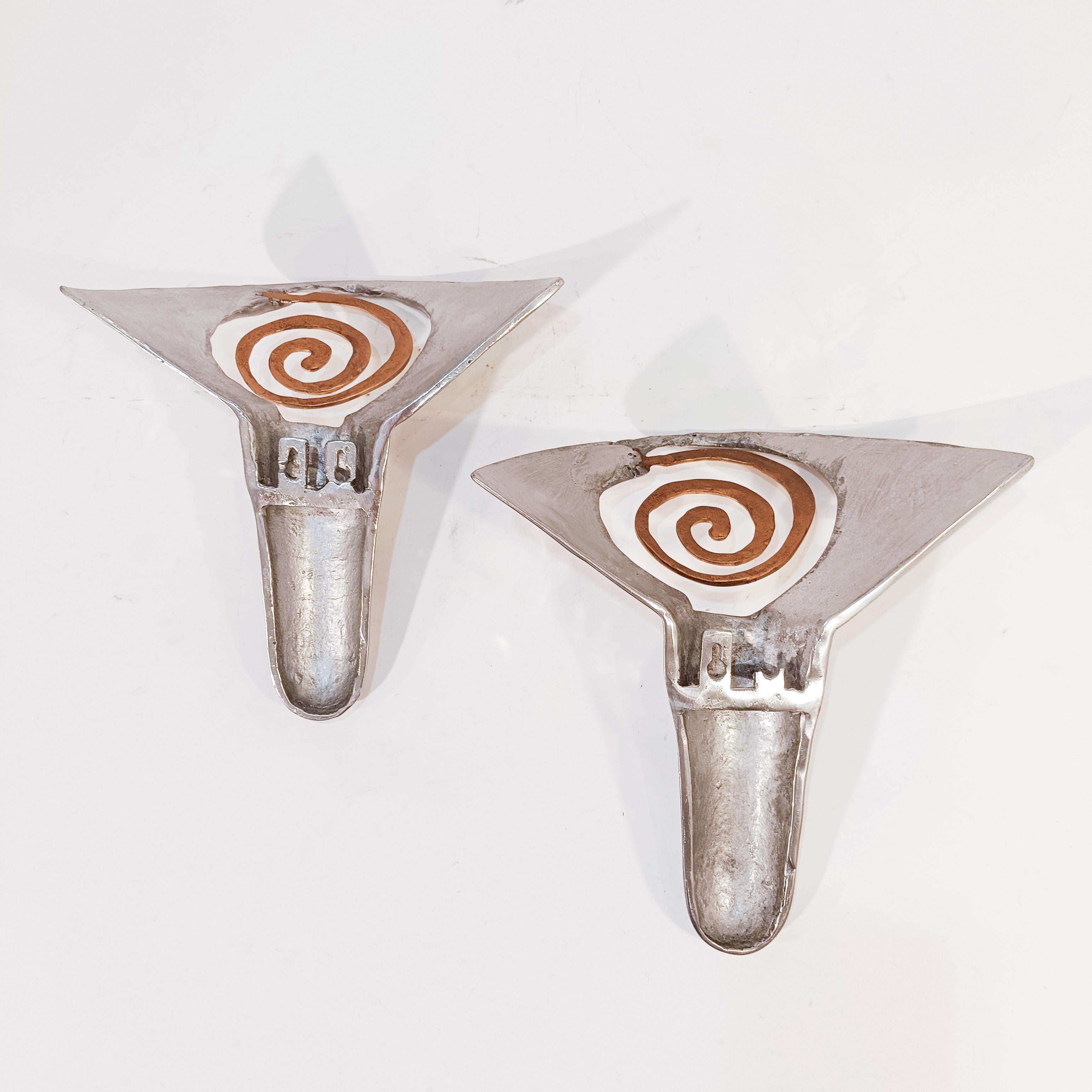 David Marshall. Brutalistische Wandskulpturen aus Aluminium und Messing, Spanien, 1970er Jahre im Angebot 1