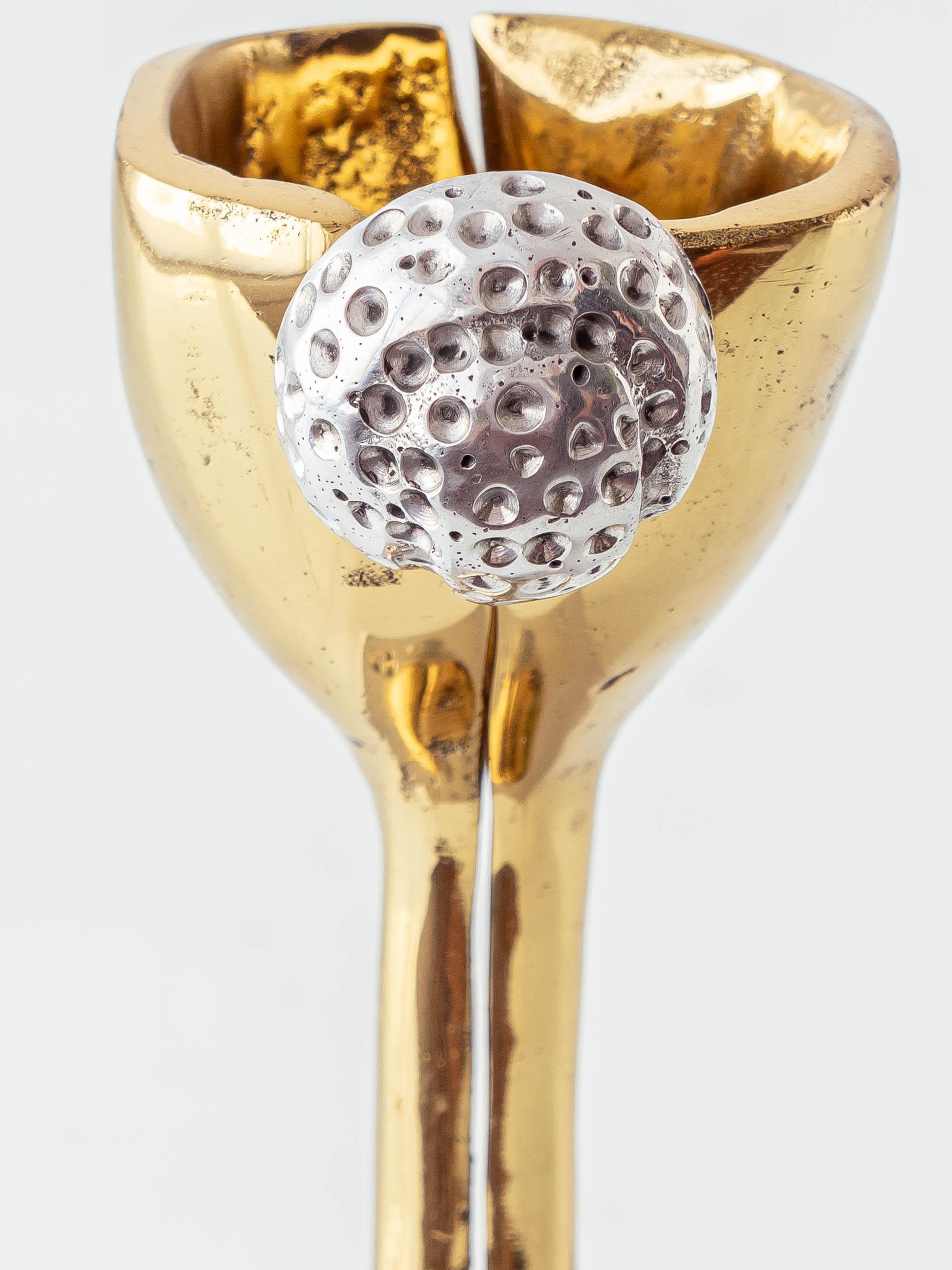 David Marshall Brutalist Brass and Aluminum Golf Trophy Sculpture For Sale 5