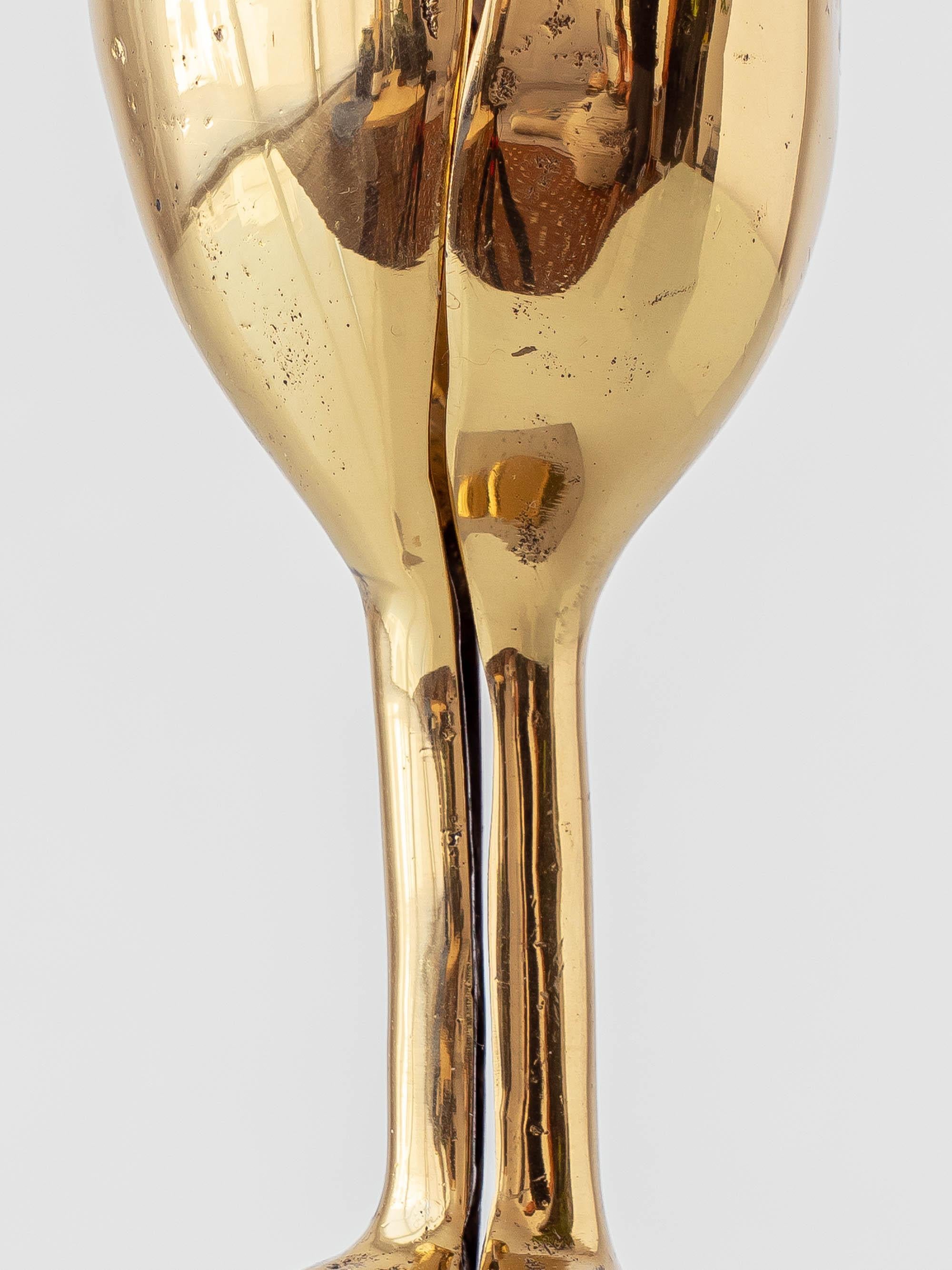 David Marshall Brutalist Brass and Aluminum Golf Trophy Sculpture For Sale 1