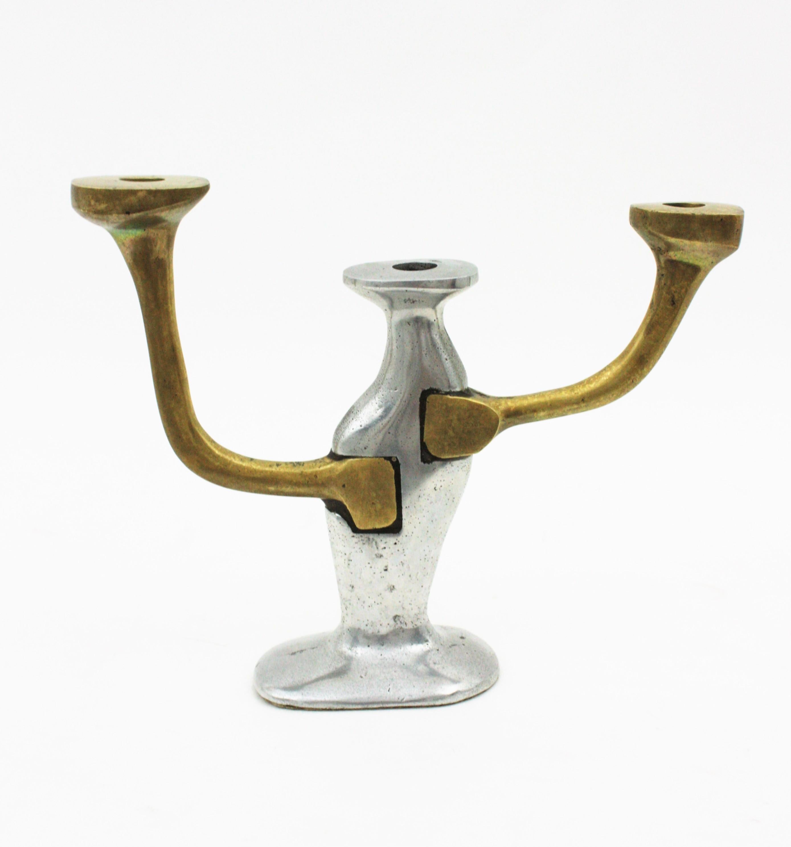20th Century David Marshall Brutalist Candlestick, Spain, 1970s For Sale
