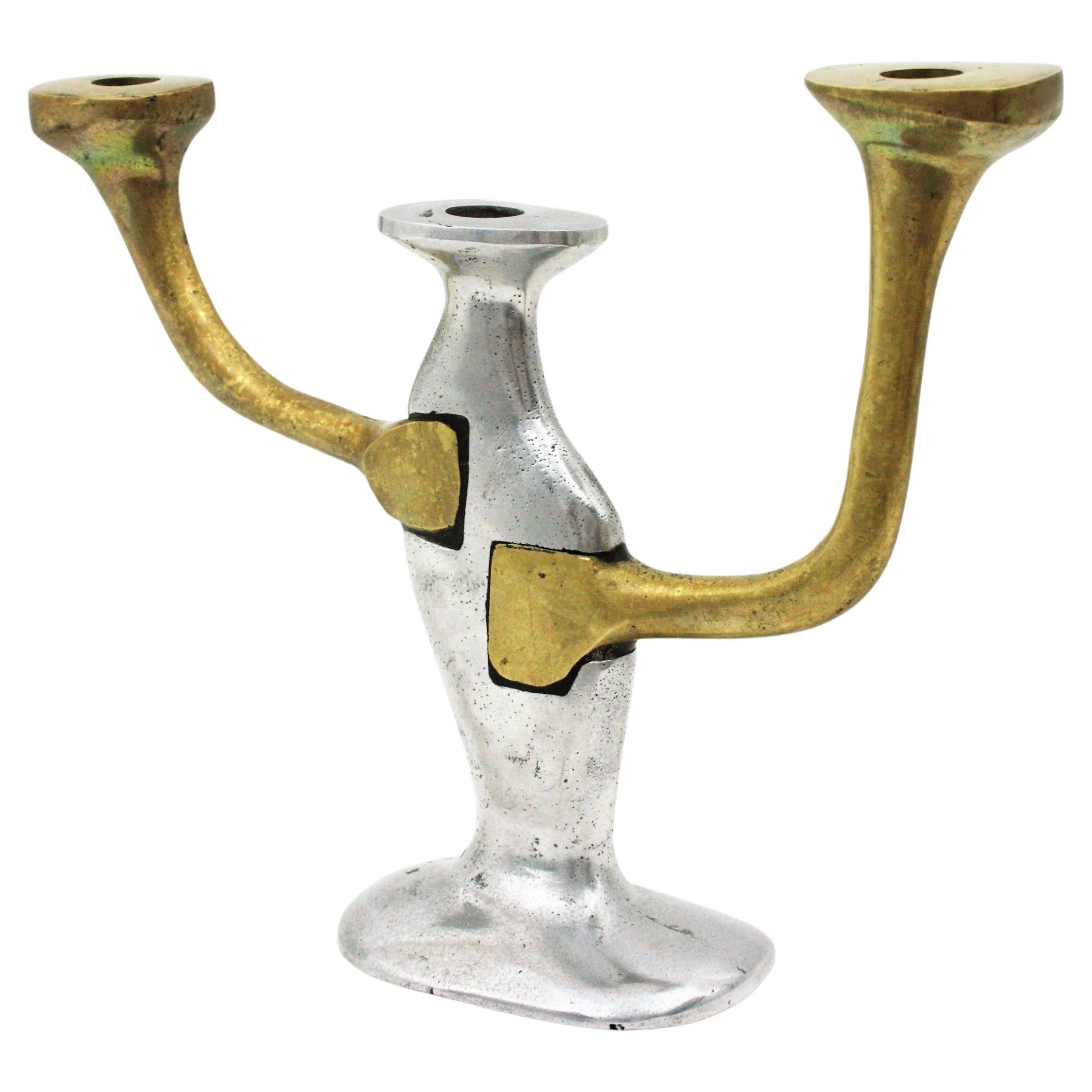 David Marshall Brutalist Candlestick, Spain, 1970s For Sale