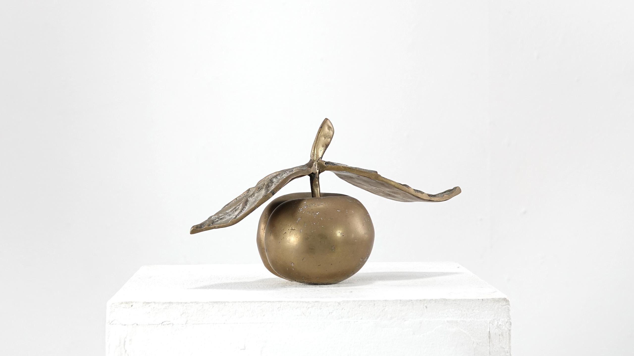 David Marshall Desenos Brass Apple Sculpture 4