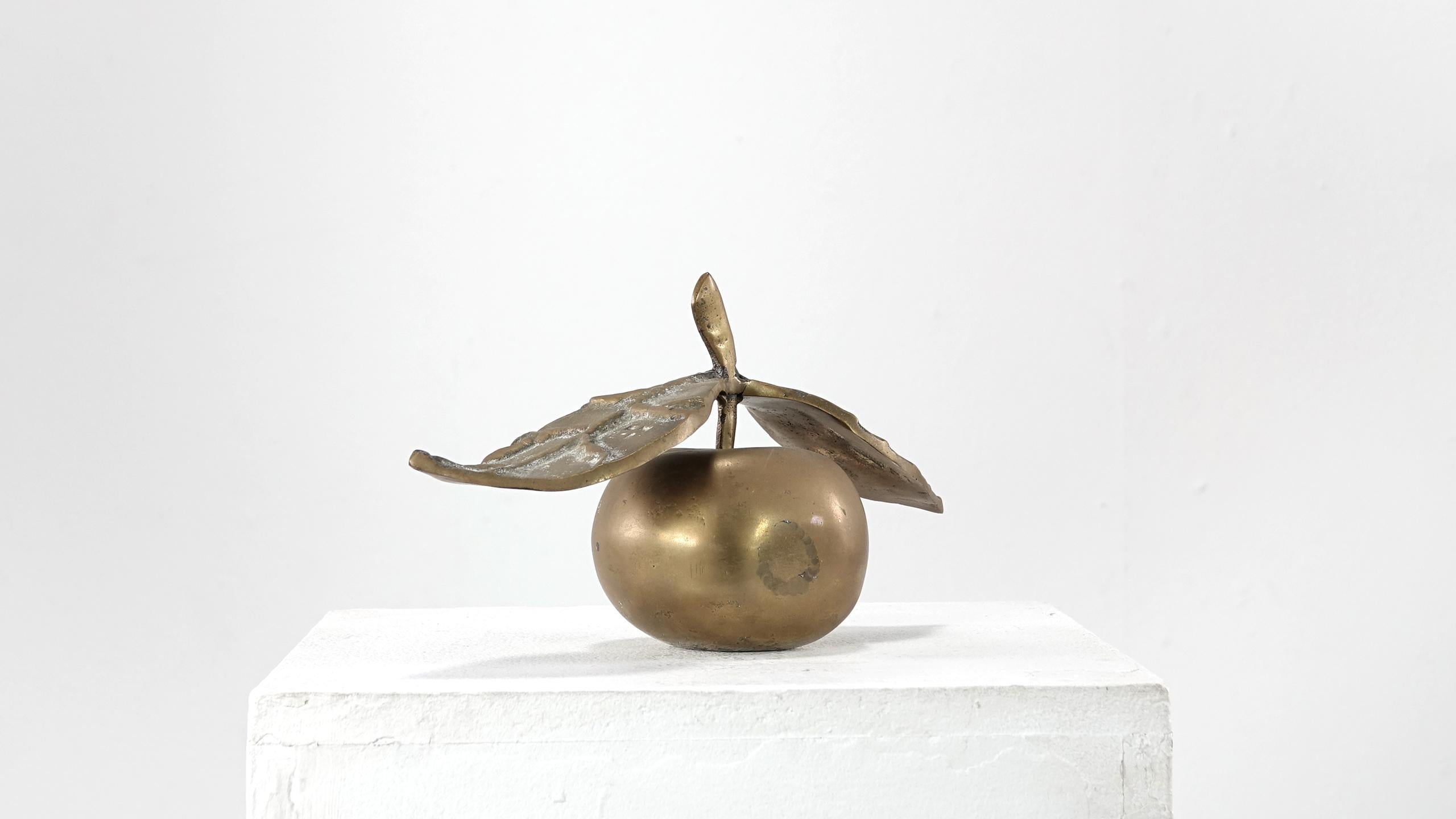 David Marshall Desenos Brass Apple Sculpture 5