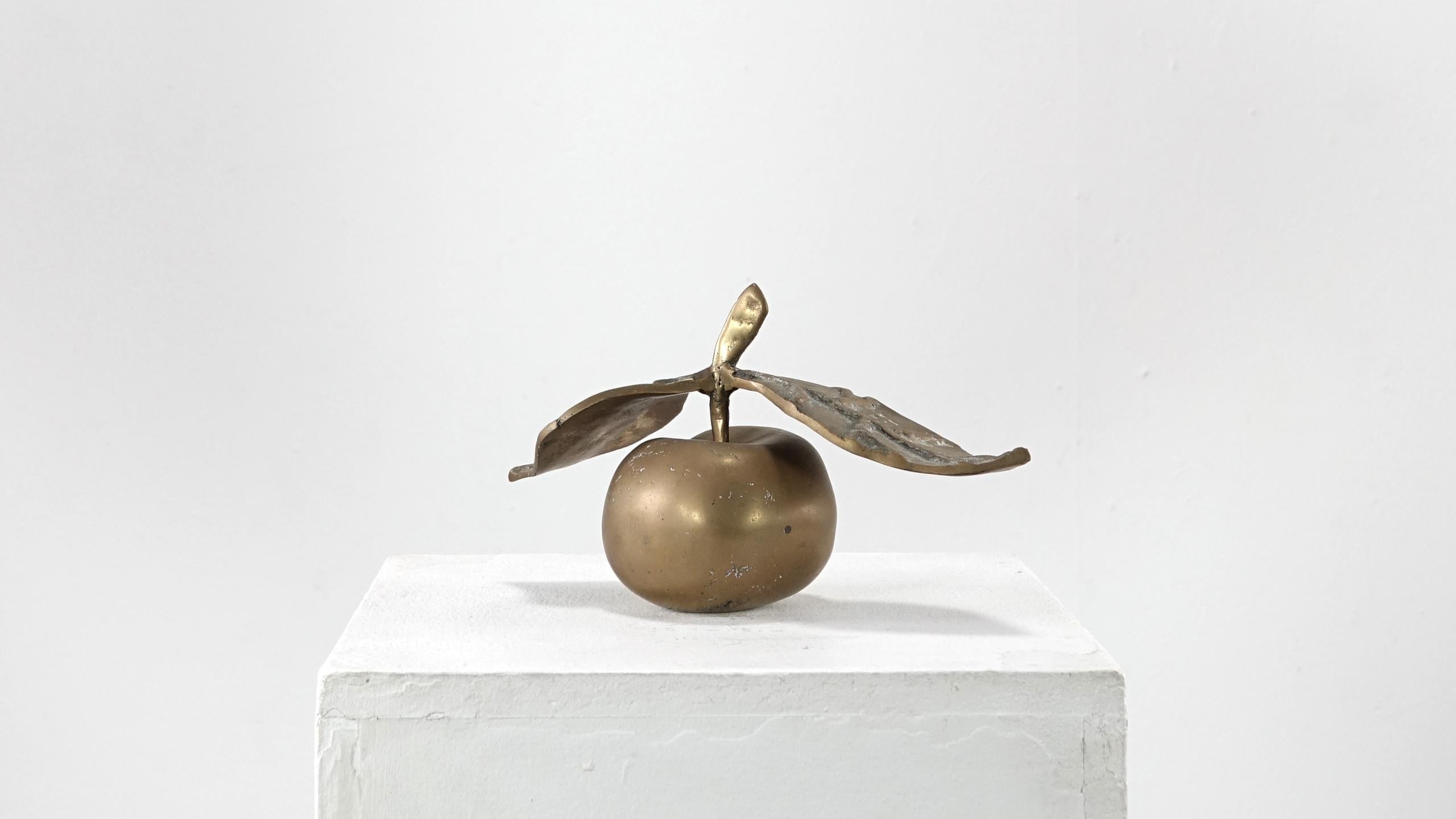 David Marshall Desenos Brass Apple Sculpture 7