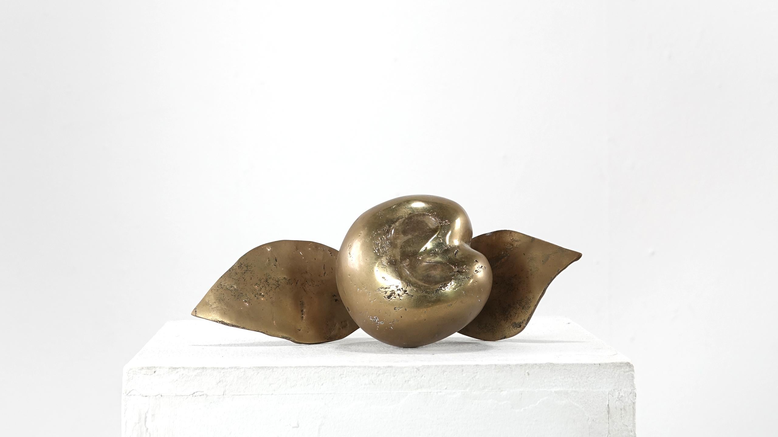 David Marshall Desenos Brass Apple Sculpture 8