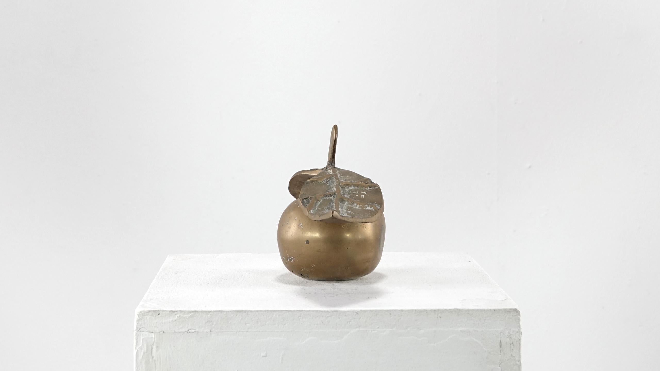 Spanish David Marshall Desenos Brass Apple Sculpture