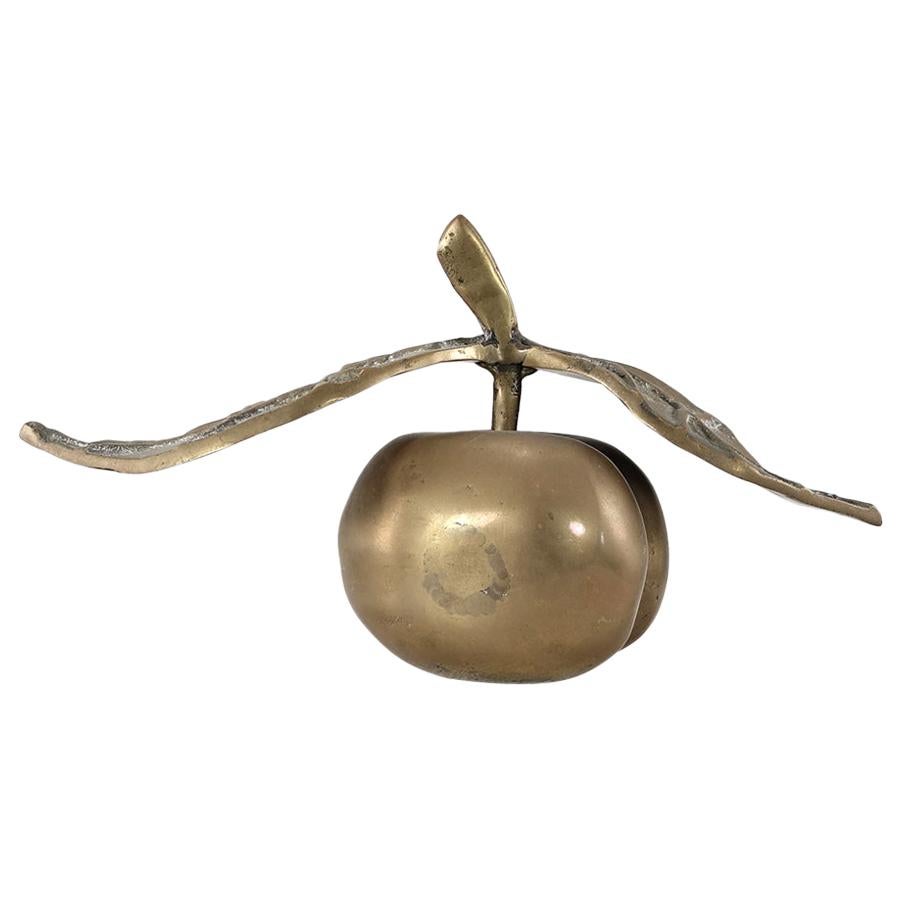 David Marshall Desenos Brass Apple Sculpture