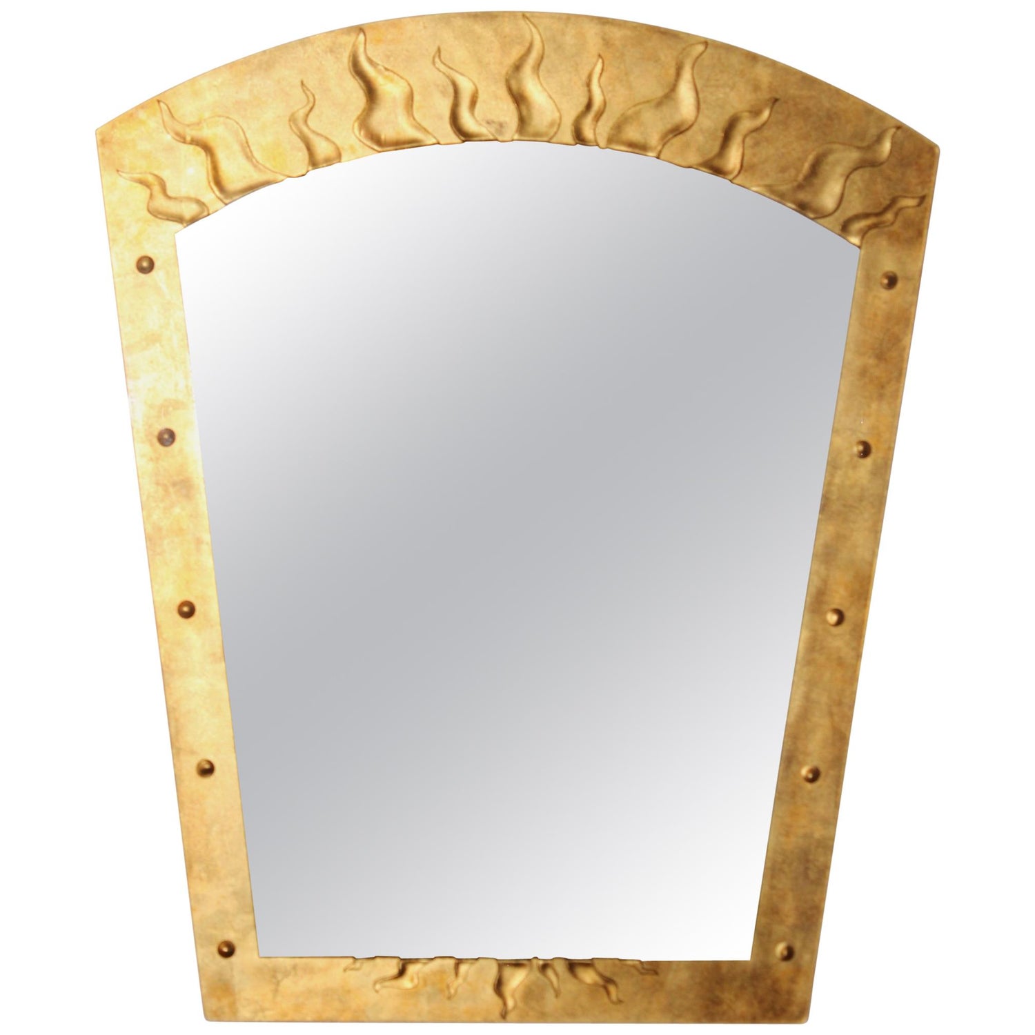 Signed David Marshall Round Deco Revival Mirror For Sale At 1stdibs