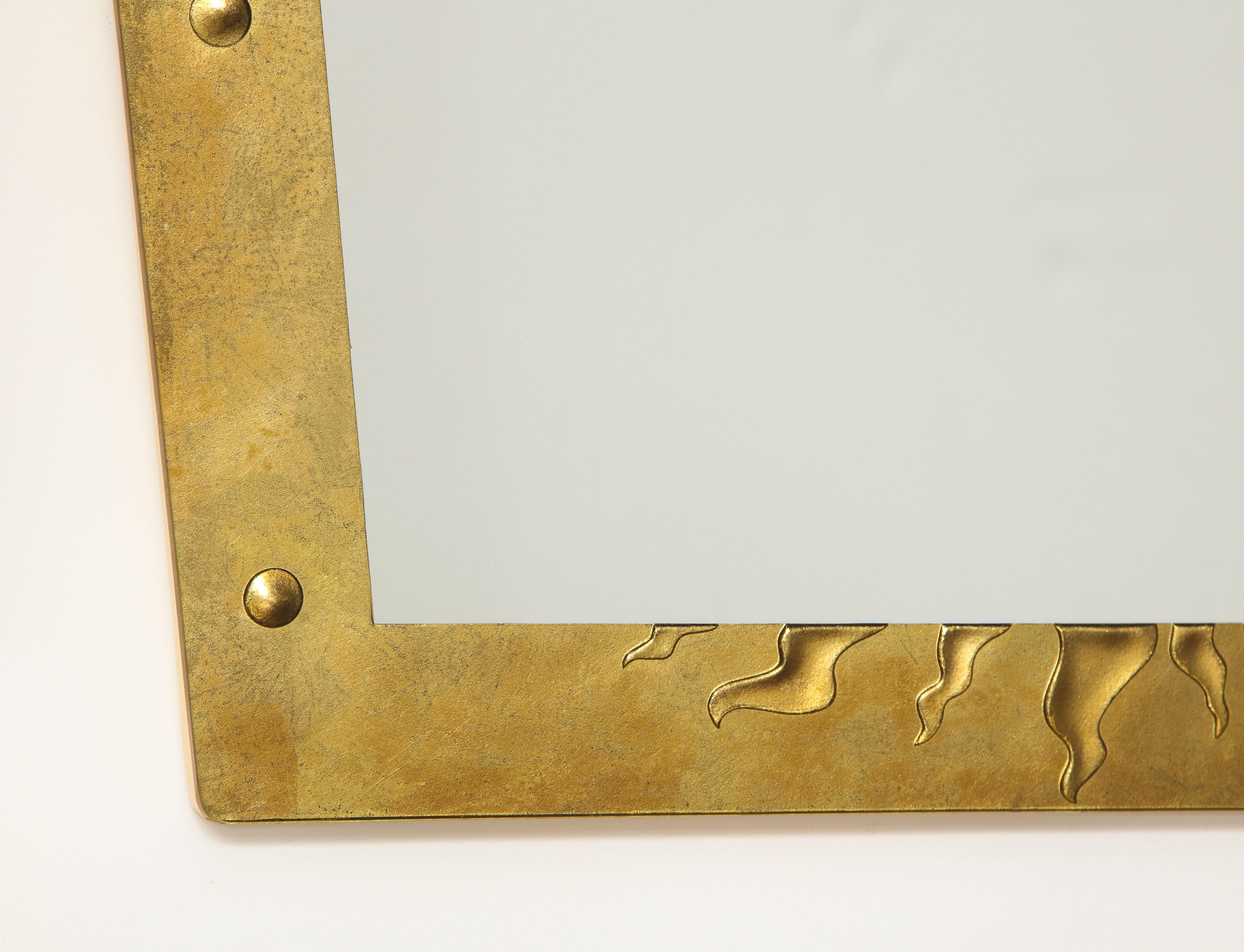 David Marshall Èglomisé Wall Mirror In Good Condition For Sale In New York, NY