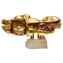 David Marshall Sculpture with Gold plated 24ct , spain 1960