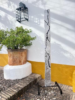 " Fissure" Unique Modern Metal Sculpture for Garden our Indoor cast Aluminium