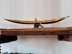 " Frutto della Terra " Credenza, scultura in ottone fuso da tavolo