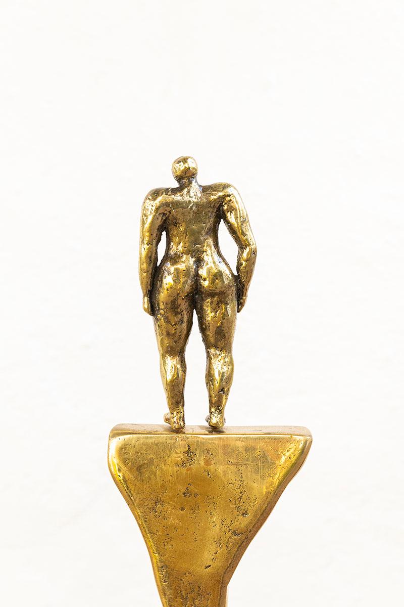 
This  Sculpture was created by DM, from sand cast brass.

The Figurative  Sculpture 