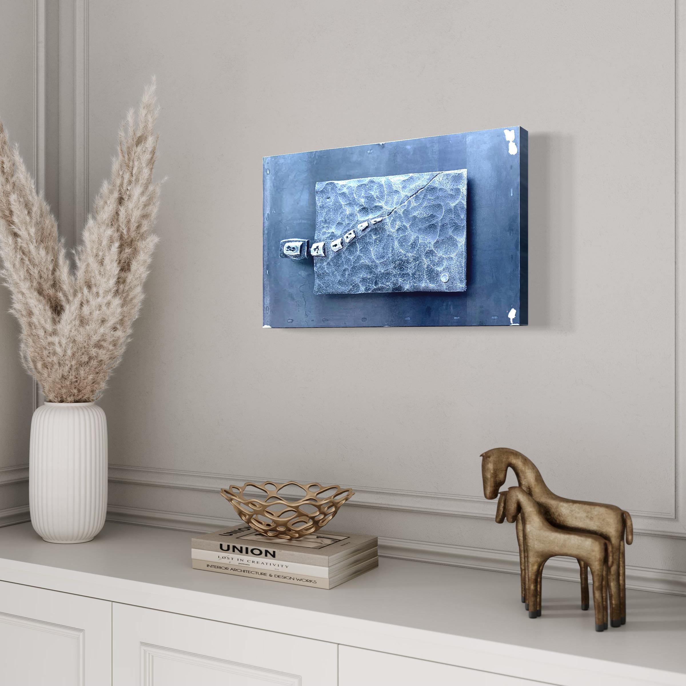 Abstrakte Wandskulptur Modernes Metall Wandbild   Aluminium Stahl 
