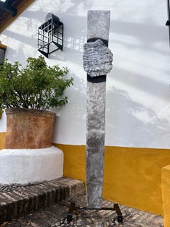 "Moräne"  Einzigartige Skulptur, Outdoor und Indoor, Sandguss-Aluminium und Eisen in Spanien