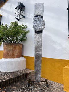 "Moraine  Sculpture unique, à l'extérieur et à l'intérieur, en aluminium et fer coulés au sable en Espagne