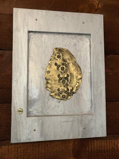 Wandbild  Abstrakte Wandskulptur „ Draa“ aus Messing und Aluminium für die Wandmontage
