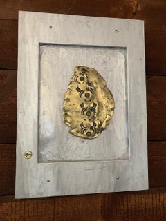  Mural  " Draa " Abstract Wall Mounted Sculpture Brass Aluminium