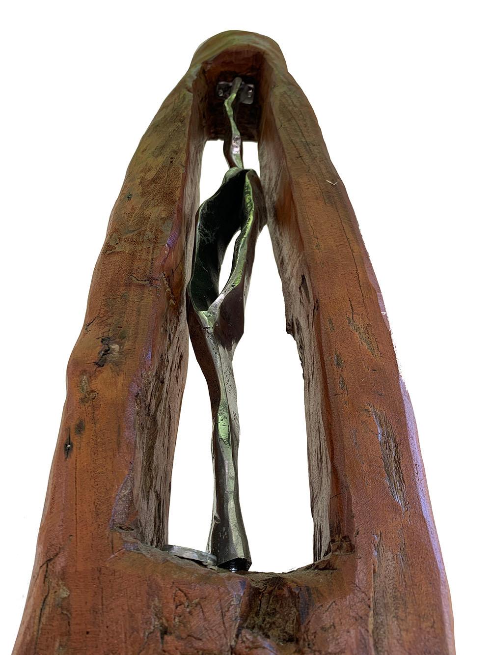 Sculpture Wood Cast Aluminium Abstract 